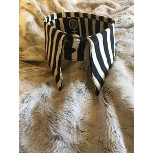 Dimepiece Black And White Striped Collar